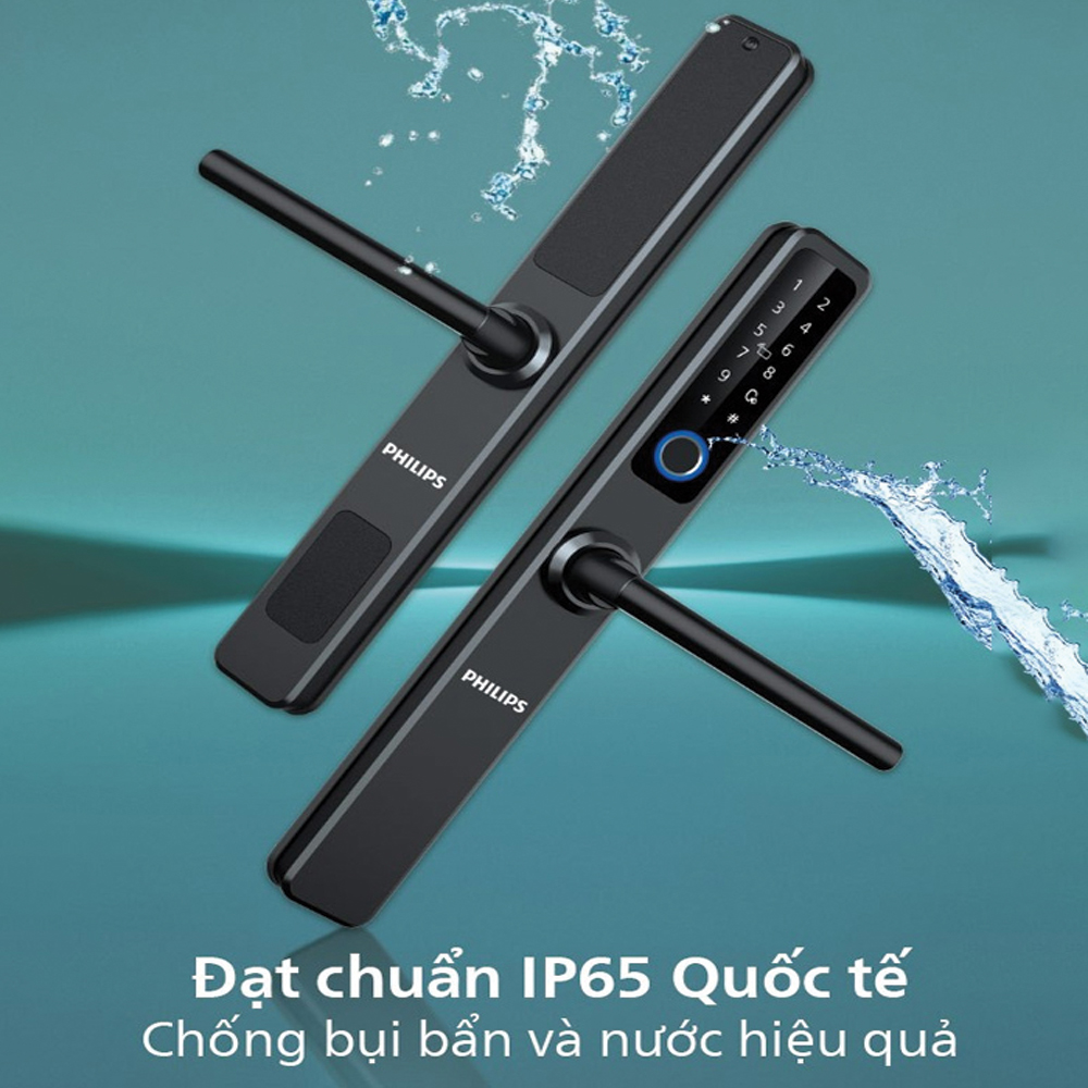Khóa Vân Tay Cửa Nhôm Philips DDL608-5HWS - Ảnh 4