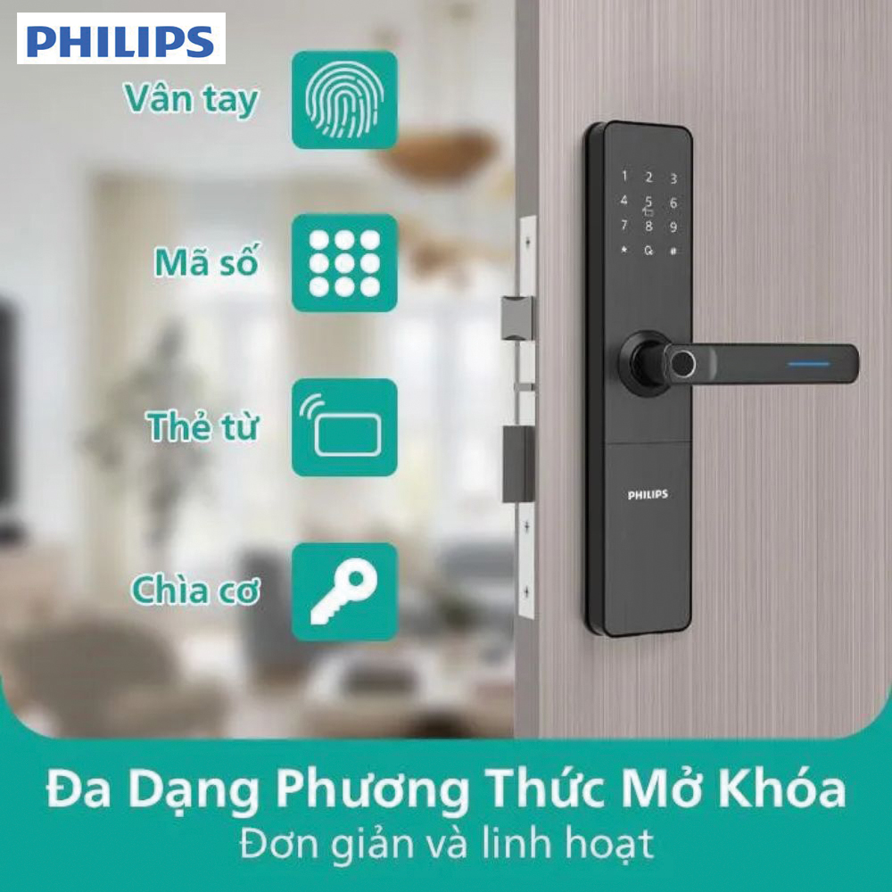 Khóa Vân Tay Phillips DDL609-5HS - Ảnh 2